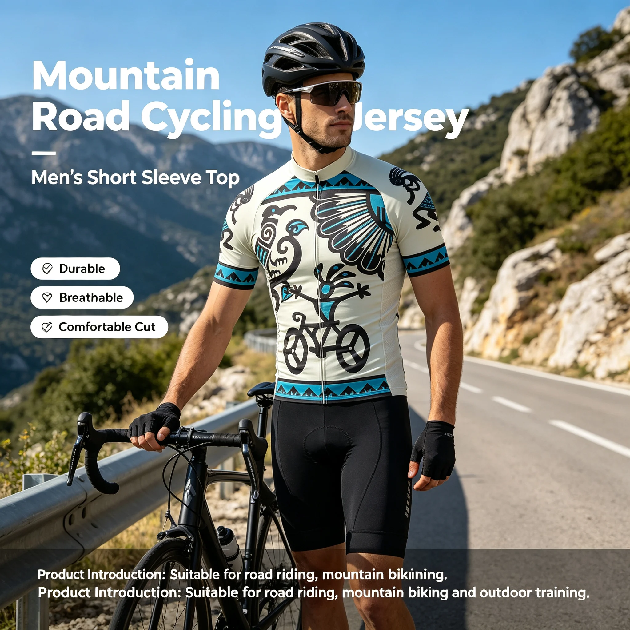 Sommer Männer Kurzarm Radfahren Jersey MTB Maillot Bike Shirt Atmungsaktive Tricota Mountain Pro Team Fahrrad Sport Kleidung