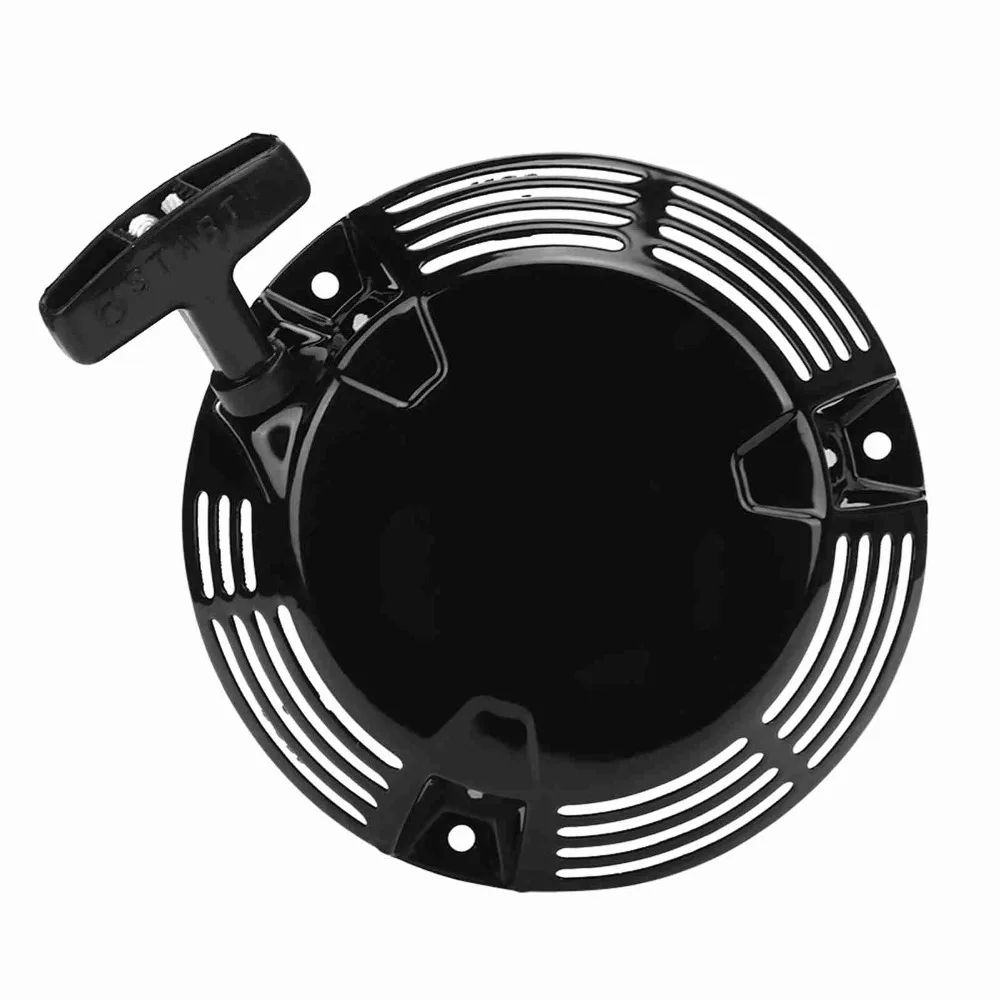 Black Pull Starter Assembly Metal Compact Recoil Starter Assembly Comfort Grip Handle Easy to Install for 1P60 1P65 1P70 GXV160