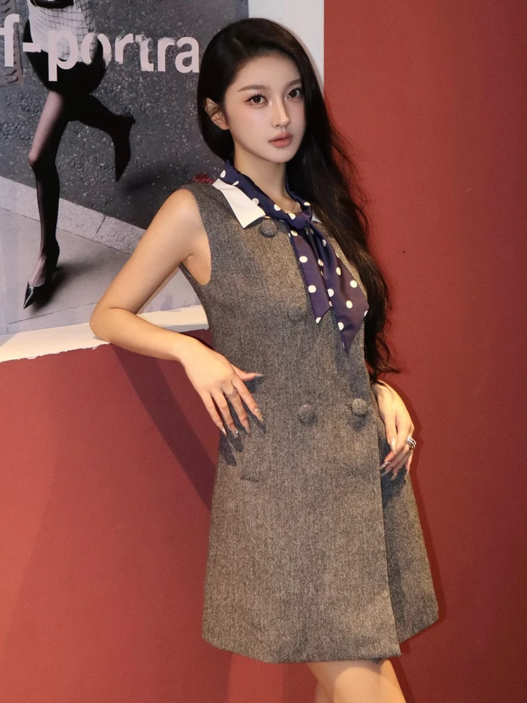 Spring Summer New Style Travel Daily Wool Blend Dress SelfSP Home 2026 Portra Fashion Set Women's Mid-Length Button-Up Dress