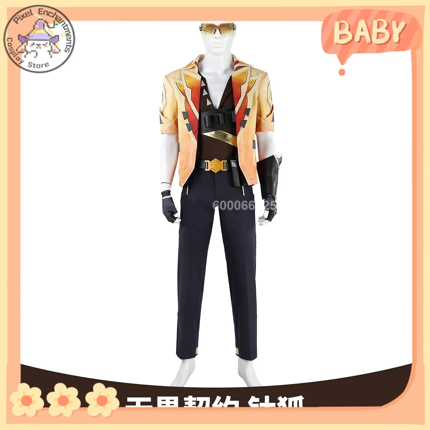 

Valorant Titanium Fox Men's Cosplay Costume Set Same As The Game Version for Performances Full Anime Outfit Collection Cool Chic