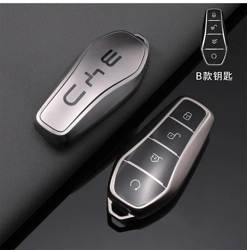 Silver TPU Car Flip Remote Key Case Cover Holder Shell Fob For BYD Song Plus Atto 3 Han EV Tang DM Qin Seal Dolphin Accessories - Image 6