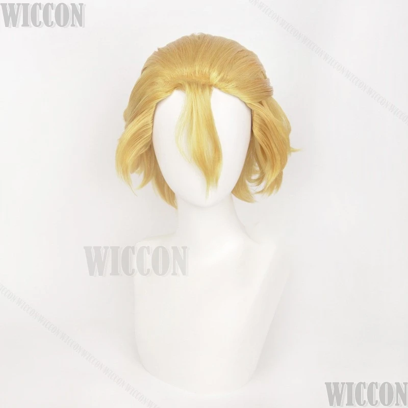 Stanley Snyder Anime Dr. STONE! S4 Coaplay High-quality Prop 30cm Blond Wig Women Girl Halloween Cos Party Roleplay Customized