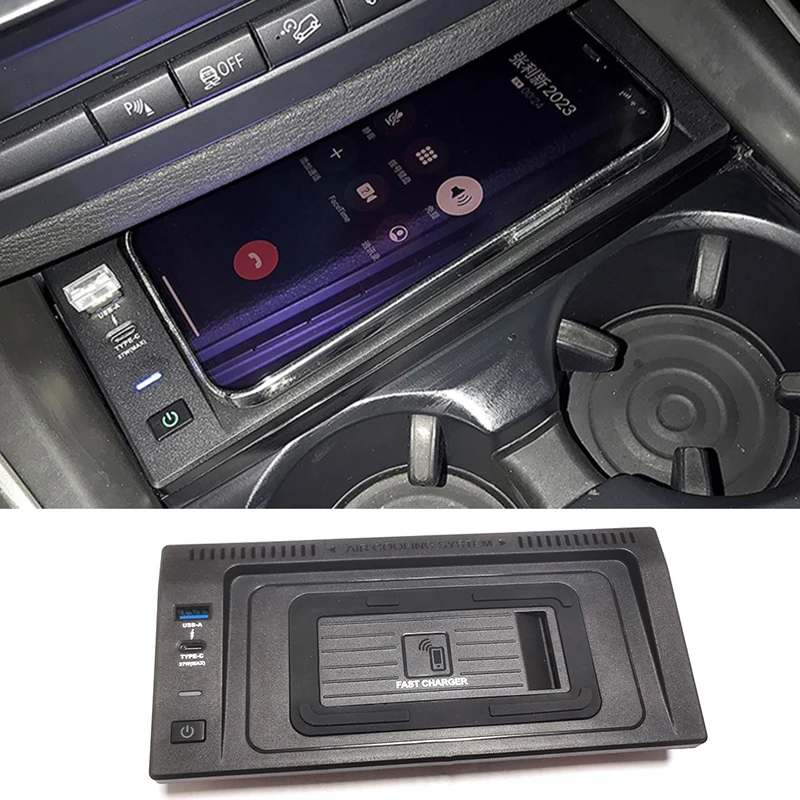 Car wireless charger mobile phone charger fast charging pad panel charging holder accessories for BMW X5 F15 X6 F16 2014-2018