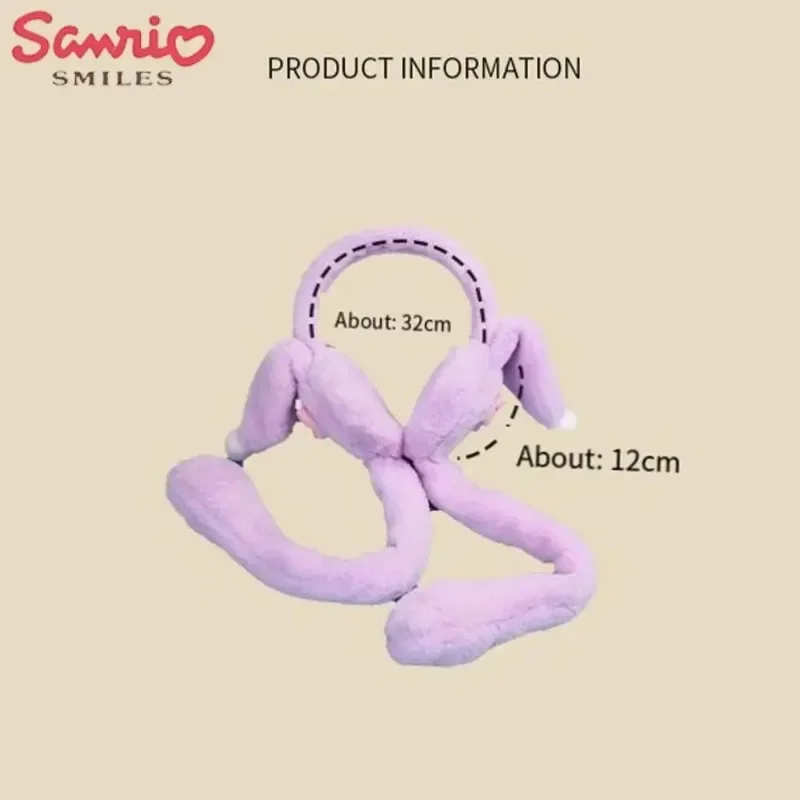 Sanrio Hello Kitty paraorecchie in peluche orecchie Move Anime Kawaii Kuromi Melody inverno addensato caldo ragazza carina studente Festival regalo