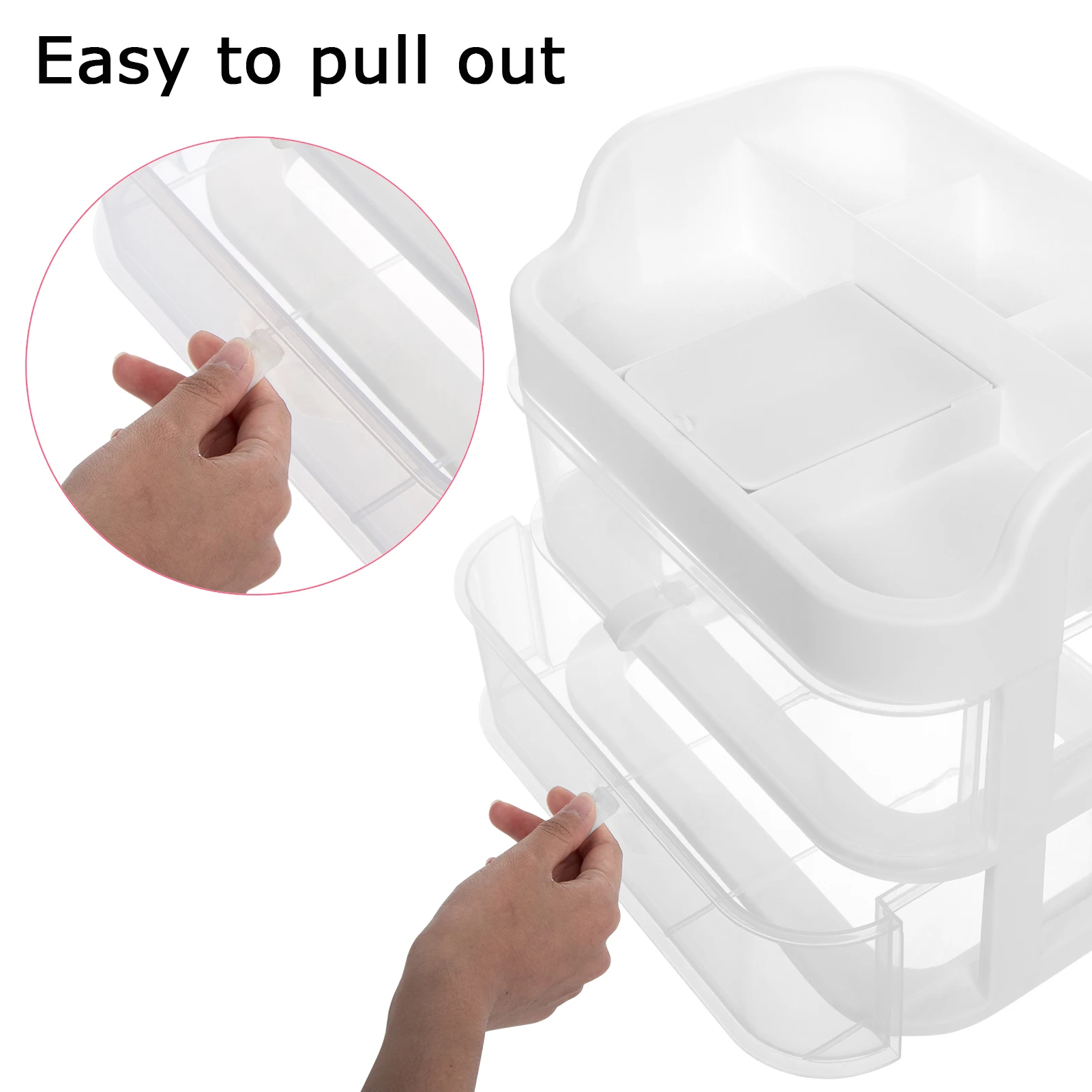 منظم مكياج شفاف، طبقة واحدة/2-طبقة كبيرة لعرض مستحضرات التجميل، صندوق تخزين، حامل فرشاة، حقيبة تخزين المجوهرات