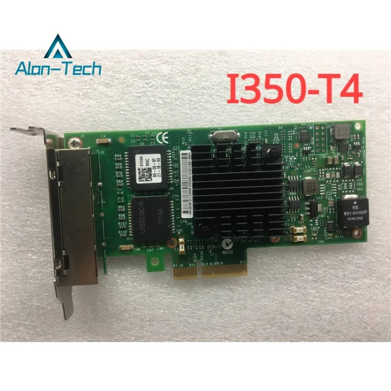 

For I-ntel I350-T4 DELL 0THGMP 0X8DHT 09YD6K 0T34F4 Four-port Gigabit Network Card Second Hand 90% New