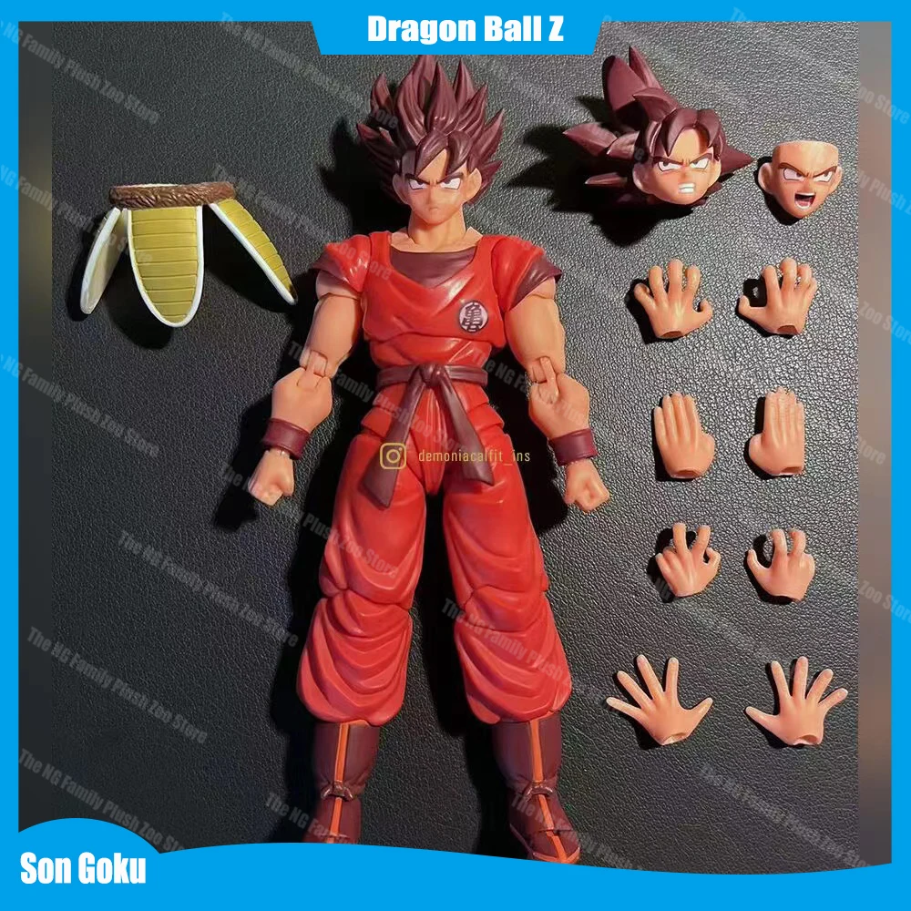 

Demoniacal Fit Dragon Ball Z SHF aniem Action Figures Son Goku Kaio Ken Scarlet Martial Artist 16000 Power Level Model Toy gift