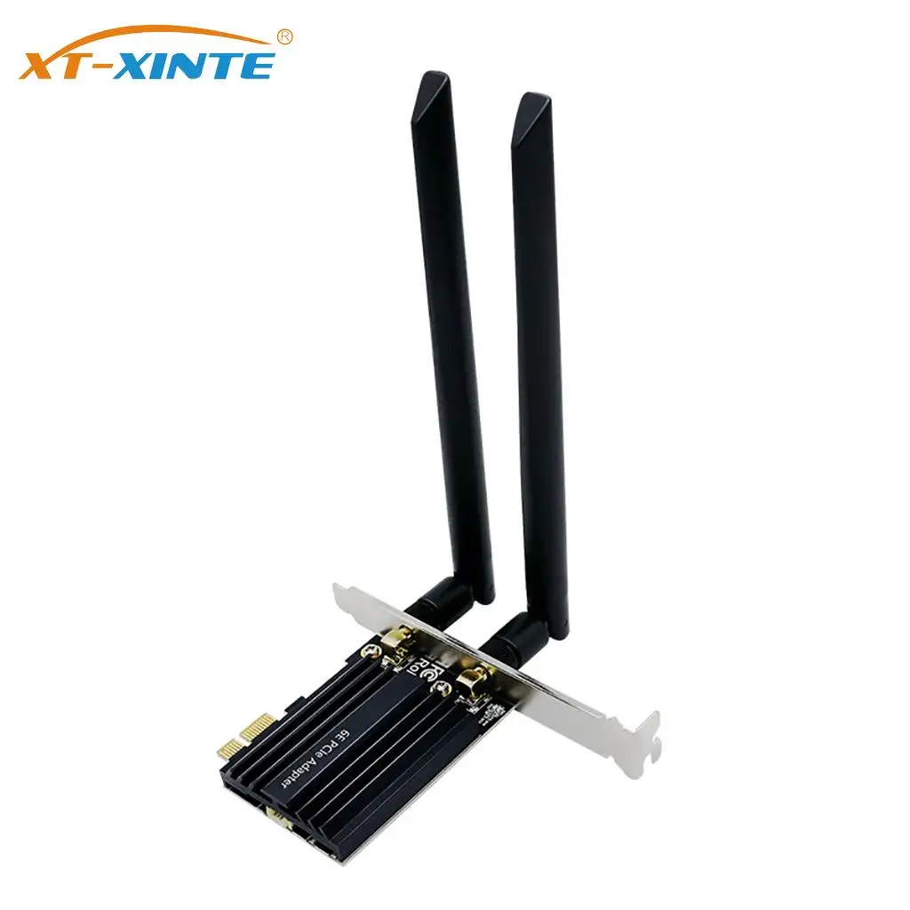 

574Mbps WiFi 6E PCI-E Adapter Card 2.4G/5G/6GHz 802.11ax Wireless Tri-band BT5.2 PCIe Gigabit Wireless Network Card for Desktop