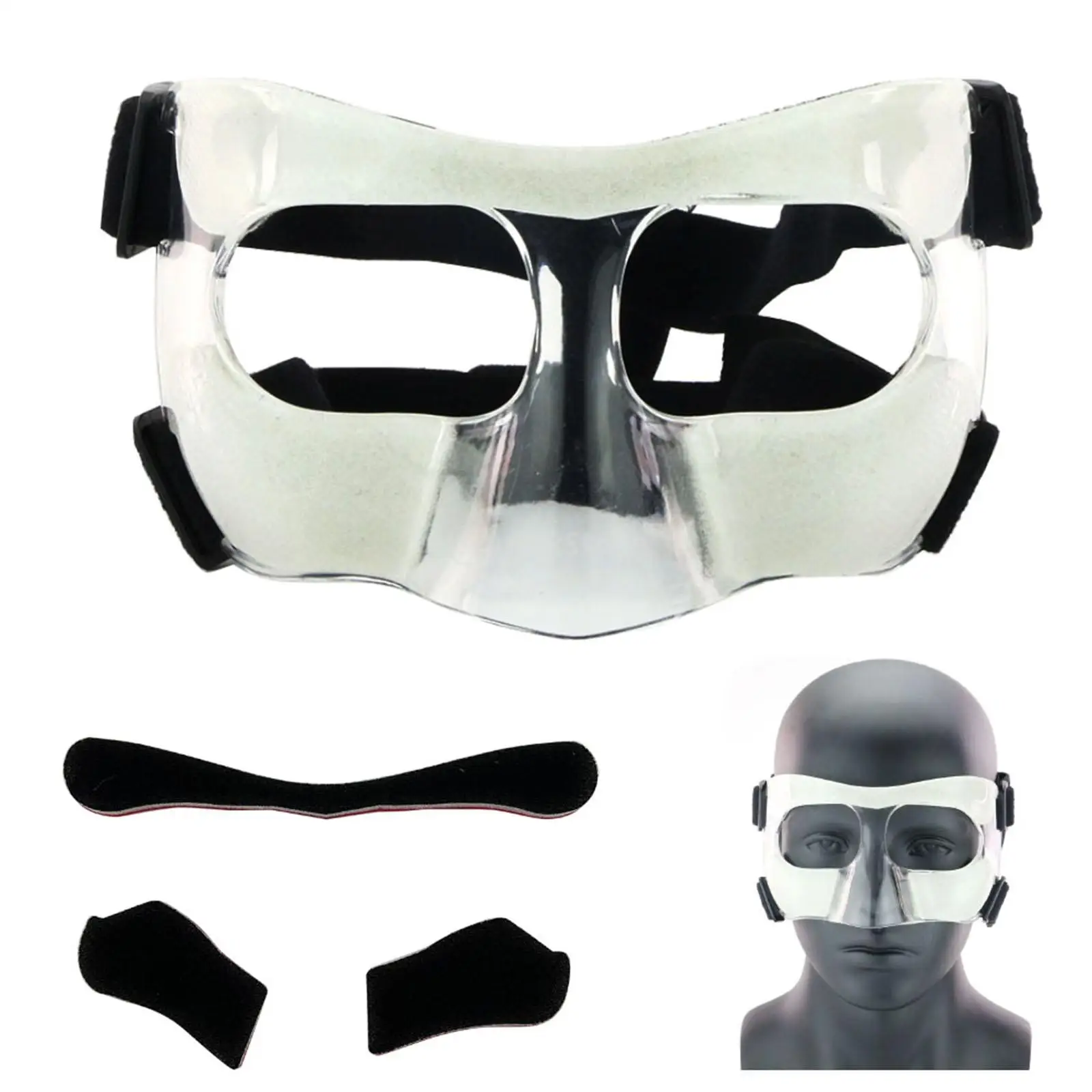 Basketball Mask Elastic Strap Protective Facial Cover Face Mask Football Nose Guard Shield Mask for Sports Accessories