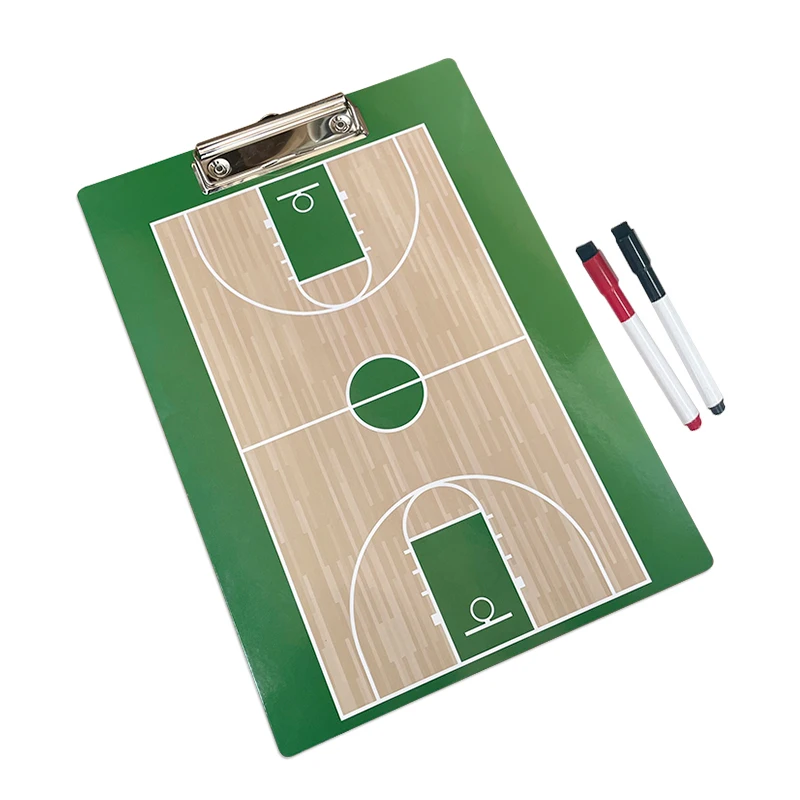 لوحة تكتيكية لمدرب كرة السلة، لوحة استراتيجية محمولة مطبوعة على الوجهين وقابلة للكتابة والمسح