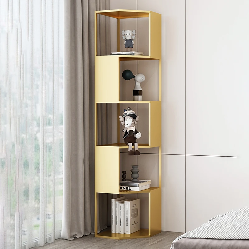 Nordic Open Bookcase Designs Vertical Storage Minimalistyczna narożna półka na książki Modułowe meble pokojowe Estante De Livros