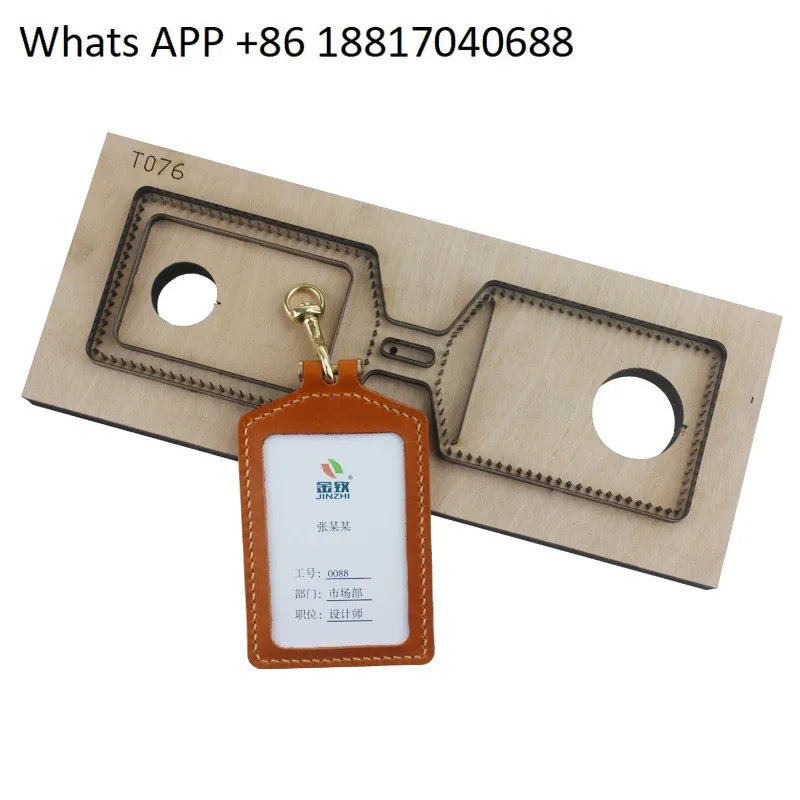 Jinzhi T076 غطاء تصريح العمل حافلة غطاء بطاقة البنك السلع الجلدية اليدوية قالب سكين الليزر يمكن تخصيصها DIY قطع الحزام