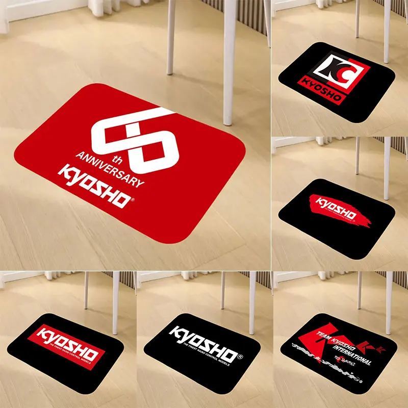 Felpudo con Logo de Kyosho Japón RC, alfombra para sala de estar, entrada, suelo de baño, alfombra para puerta, decoración del hogar, exquisita decoración del hogar