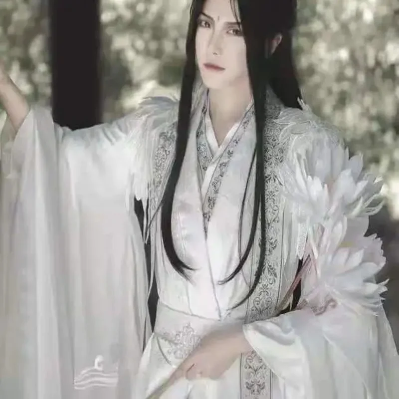 

AAA 2025 Chu Wanning Er Ha and his Cat Master Cosplay Costume White Hanfu Fairy Antique Clothing Halloween Prop Tian Wen