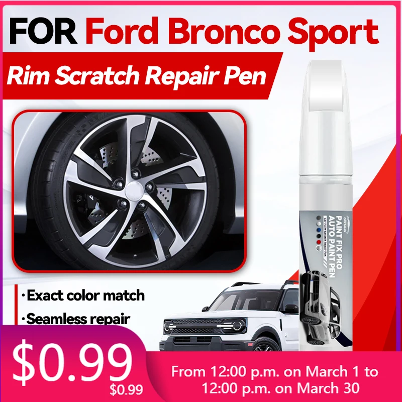 

Автомобильные аксессуары для Ford Bronco Sport 1990-2026: Карандаш для ремонта краски, средство для удаления царапин, DIY, черный цвет W