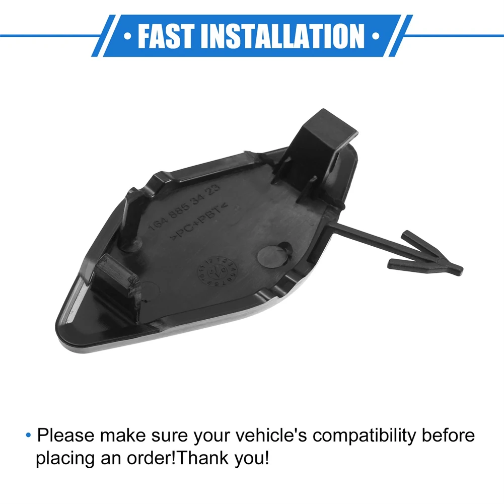 For Mercedes ML-class W164 2008-2012 Auto Trim Front Tow Cover Bumper Repair Black Perfect Match Easy Installation