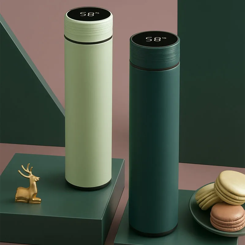 500ML High-Quality 304 Stainless Steel Smart Thermos Insulated Tea and Water Separation Cup for Men Women Best Christmas Gift