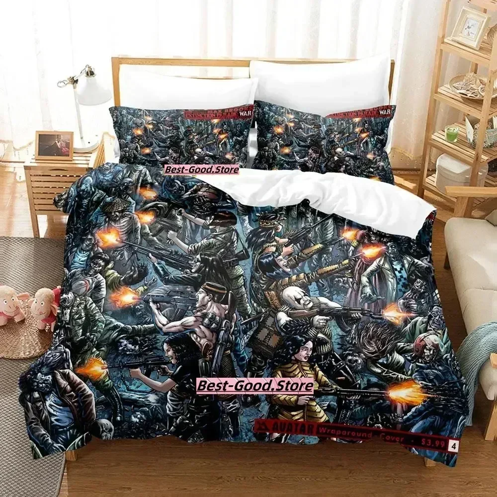 Comics Extinction Parade Bedding Set Cartoon Anime three-piece set Adult Kid Bedroom Duvetcover Sets funda cama infantil