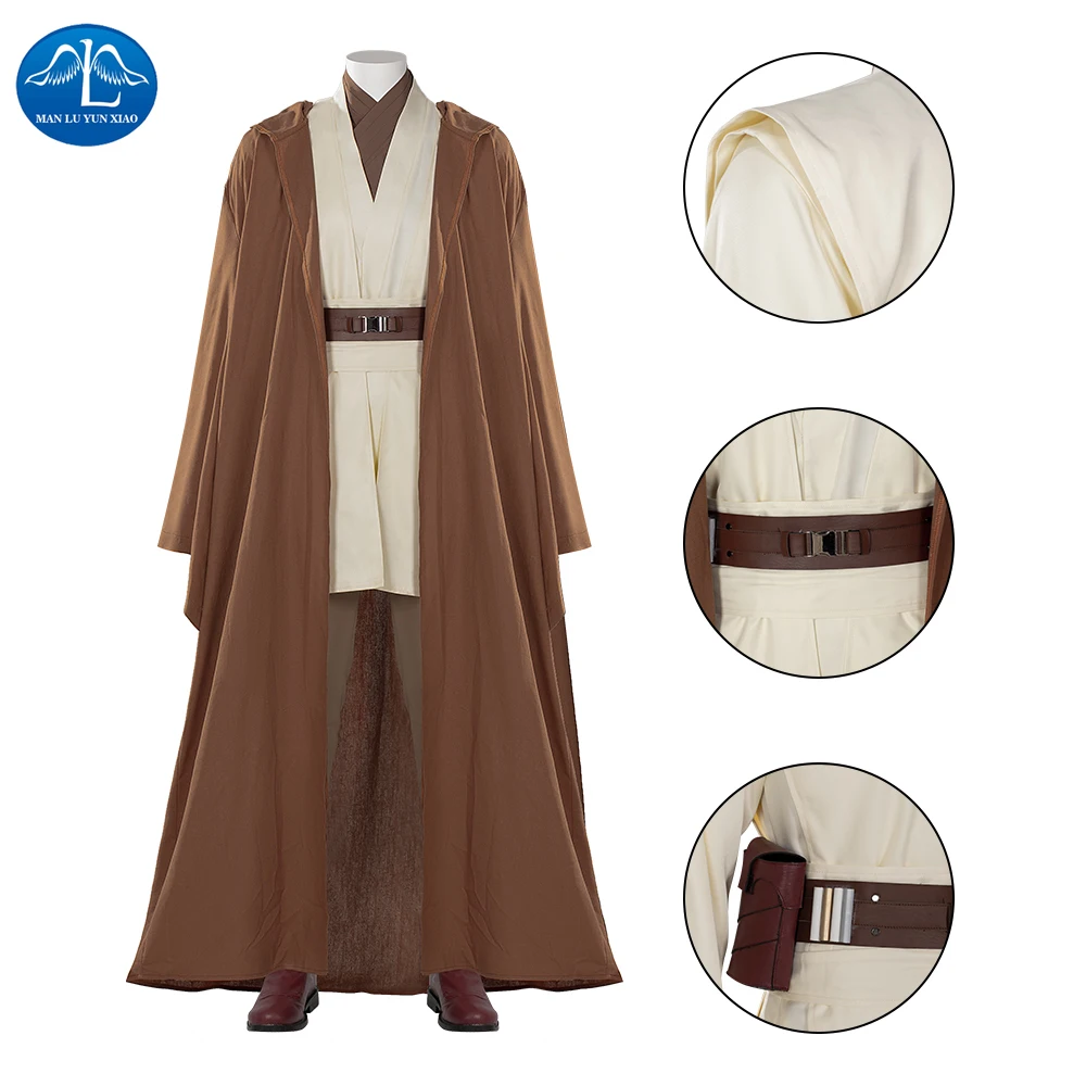 

Obi Wan Kenobi Cosplay Costume Jedi Knight Robe Suit Halloween Jedi Performance Costumes