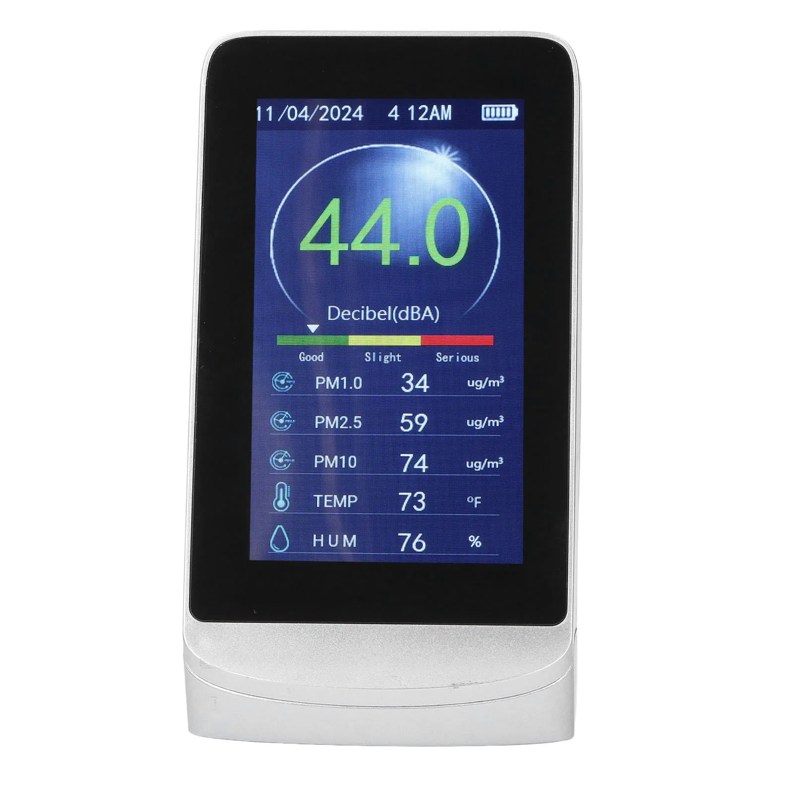 Decibel Meter 30‑130db LCD HD Display Sensitive Wall Decibel Meter Intelligent Sensor with 3000mAh Lithium Battery for Factory