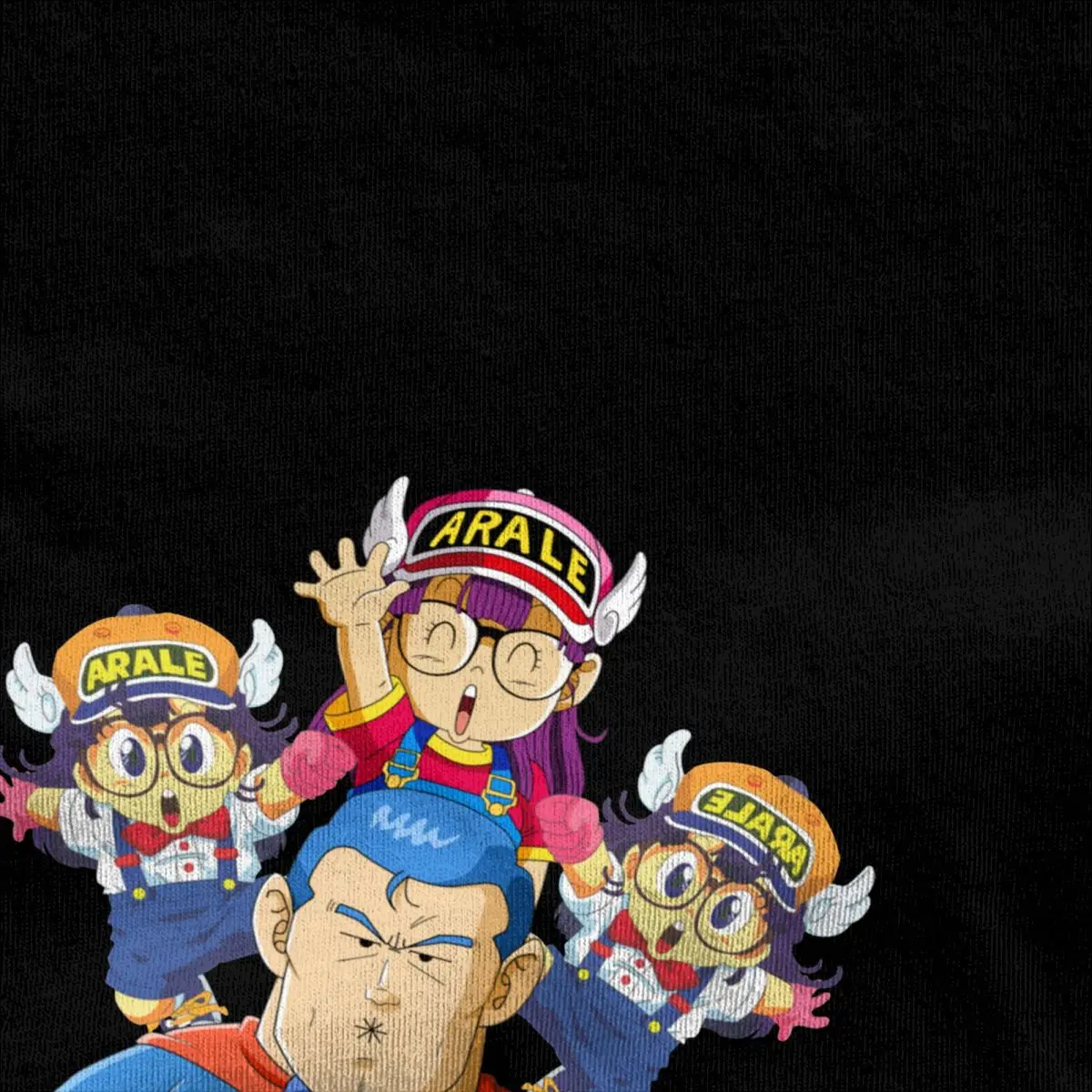 Dr. Slump And Arale T-Shirt Men Women Humorous Pure Cotton Tee Shirt Round Collar Short Sleeve T Shirts Original Clothes