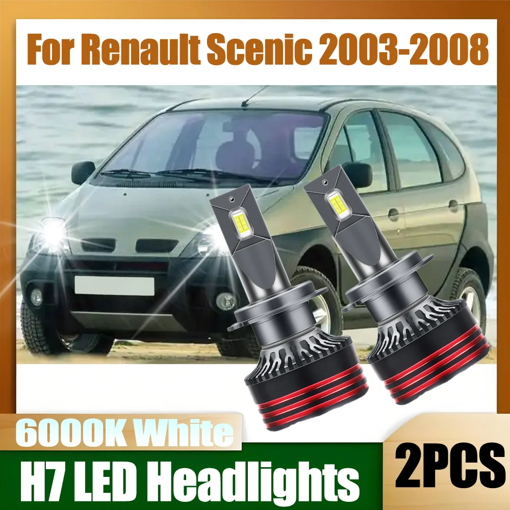 

Auto Headlamps 150W 30000LM H7 LED Car Headlights 6000K White Plug and Play 12V For Renault Scenic 2003 2004 2005 2006 2007 2008