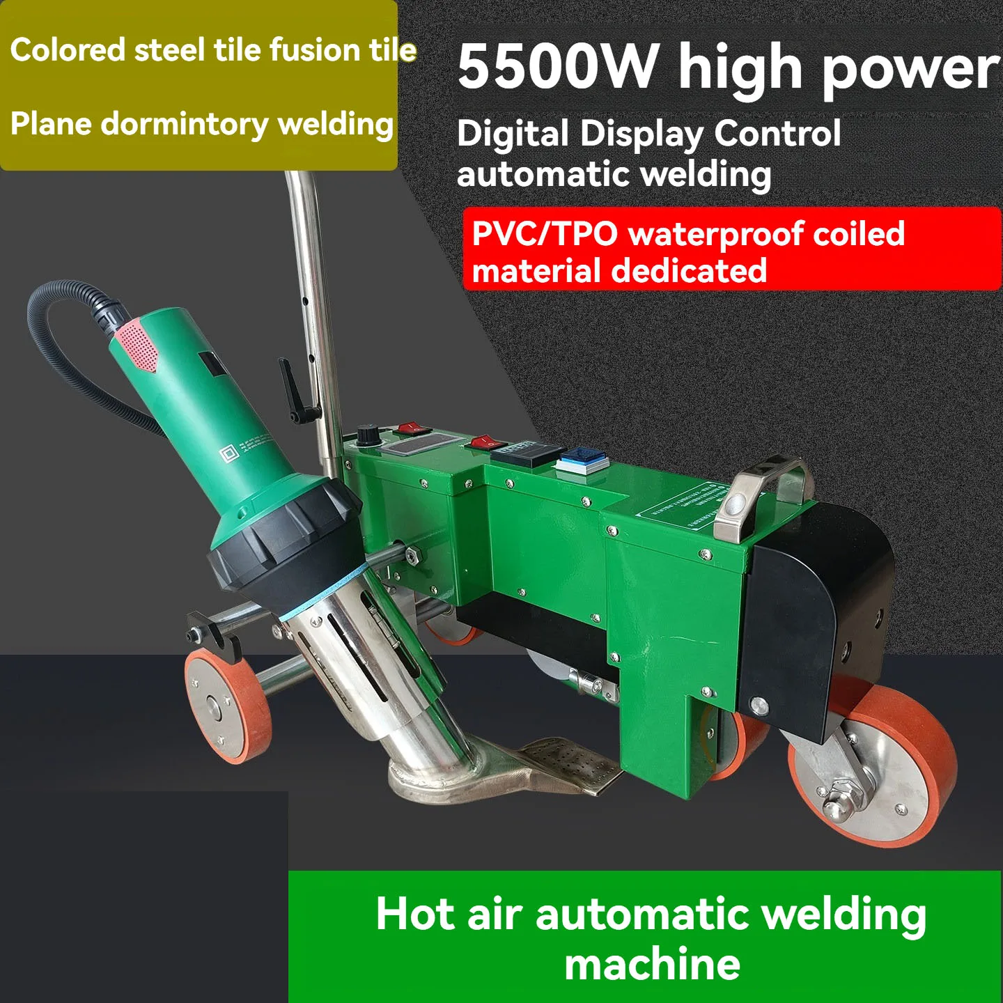 

Сварочный аппарат для цветной стальной черепицы/кровли 850 Heavy Industry с горячей сваркой воздухом, аппарат для сварки ПВХ/ТПО плоских поверхностей, машина для горячей сварки кромок