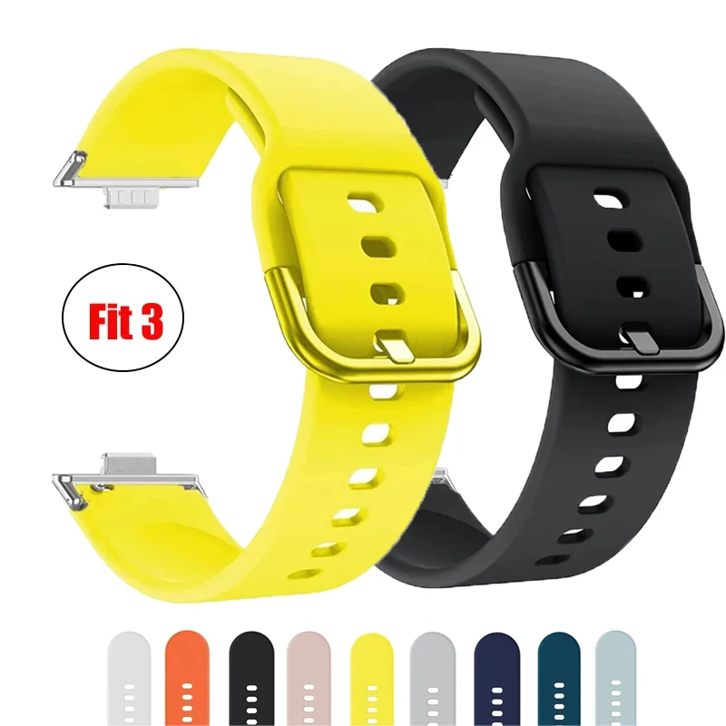 Silicone Band For Huawei Watch FIT 3 Strap Wrist watchband waterproof Breathable bracelet huawei fit 2 fit3 correa Accessories