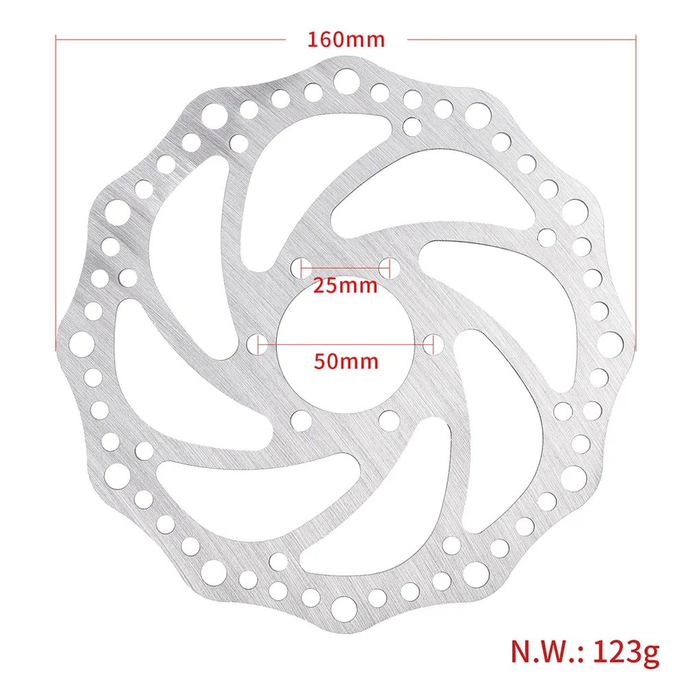 Pastilla de disco de freno de 160MM para patinete eléctrico Dualtron Thunder Ultra, piezas de freno de disco hidráulico de 6 agujeros