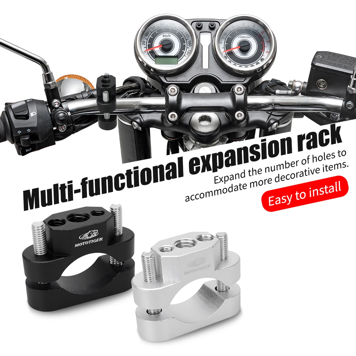 1/2pcs Motorcycle Handlebar 22-32mm Bumper Mount Bracket Holder Clamp For LED Spotlight Fog Turn Signal Lights Motor Accessories view 3