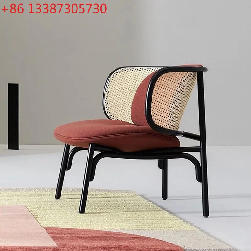 

Nordic rattan sofa chair casual negotiation chair lazy backrest sofa surprise quiet wind