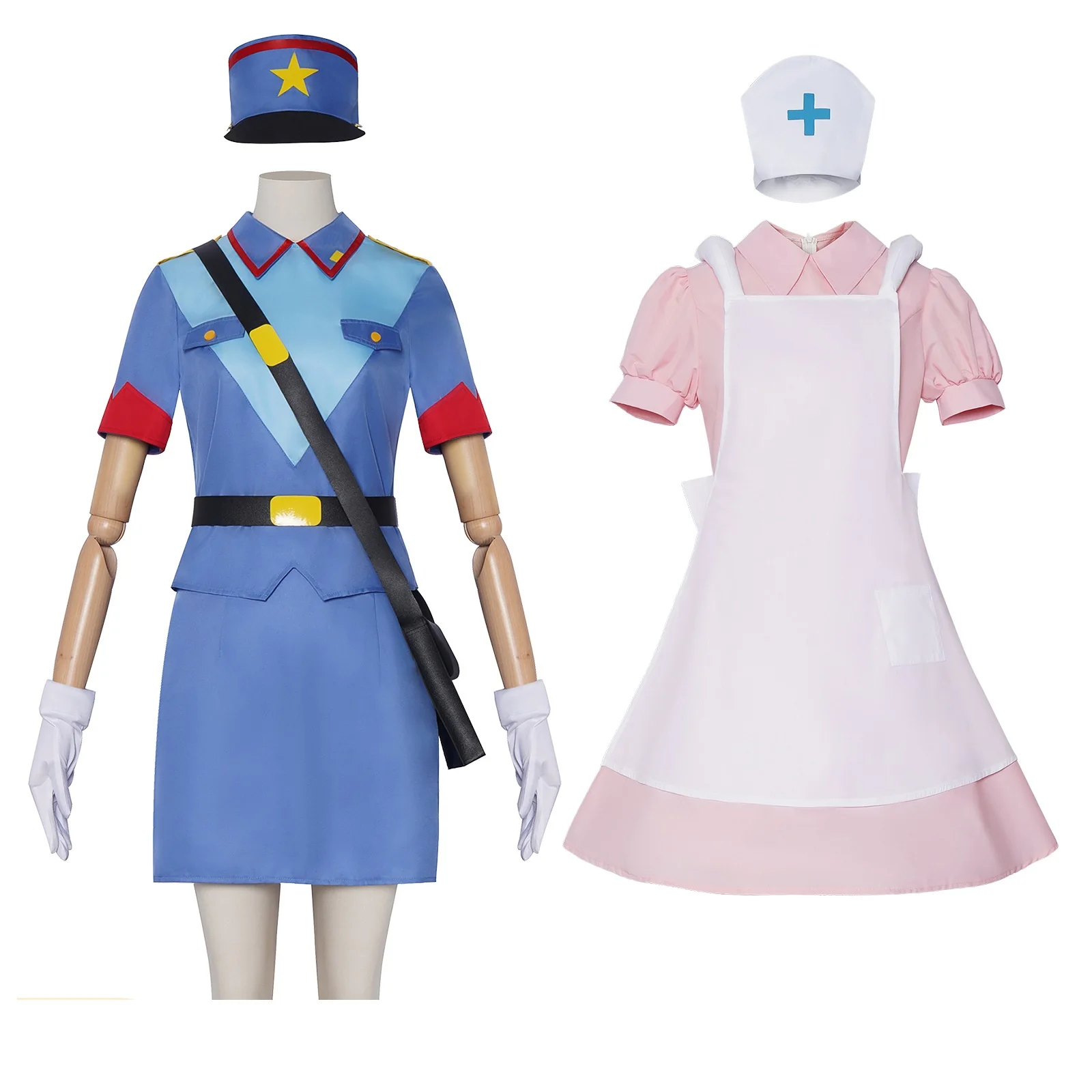 Costume de cosplay d'officier d'anime Jenny, uniforme de Miss Jenny, robe, chapeau, sac, cosplay d'Halloween, carnaval, infirmière, robe de femme de chambre