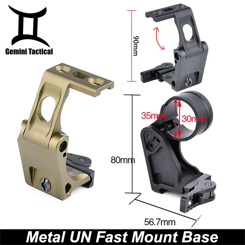 

Tactical UN FTC-AP Fast FTC Mounting Base Metal CNC Optic Riser Micro Base For G33 6X-Mag-1 G43 Airsoft Hunting Accessories