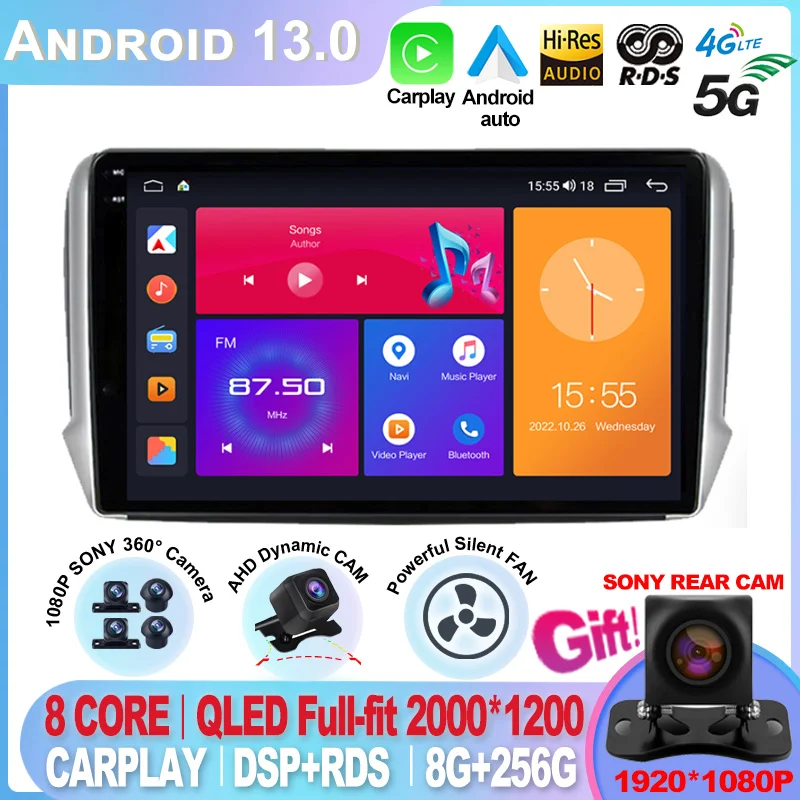 

Android 13 For Peugeot 2008 208 Series 2012 2013 2014 2015 - 2018 Multimedia Stereo Car GPS Player Navigation Radio Video Player