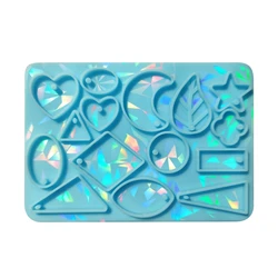 Shiny Glossy Silicone Resin Molds Light and Shadow Earrings Mold DIY Pendant Ornaments Jewelry Epoxy Resin Crafting Mold