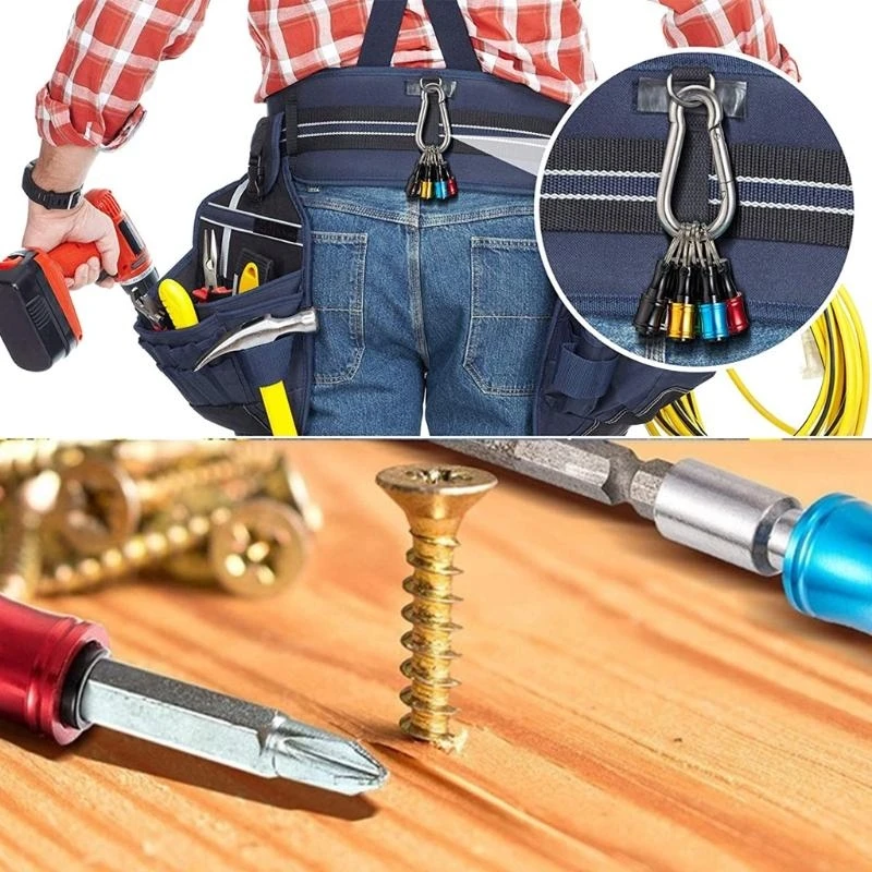 E06B 10 Pieces Shank Keychain Extension Bar Bit Bit Adaptor 1/4 Inch