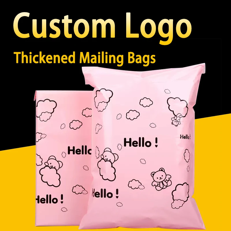 

Mailing Bags Pack Products Courier Envelope Cute Pink Hello Custom Packaging Poly Mailer Shipping Set Sending