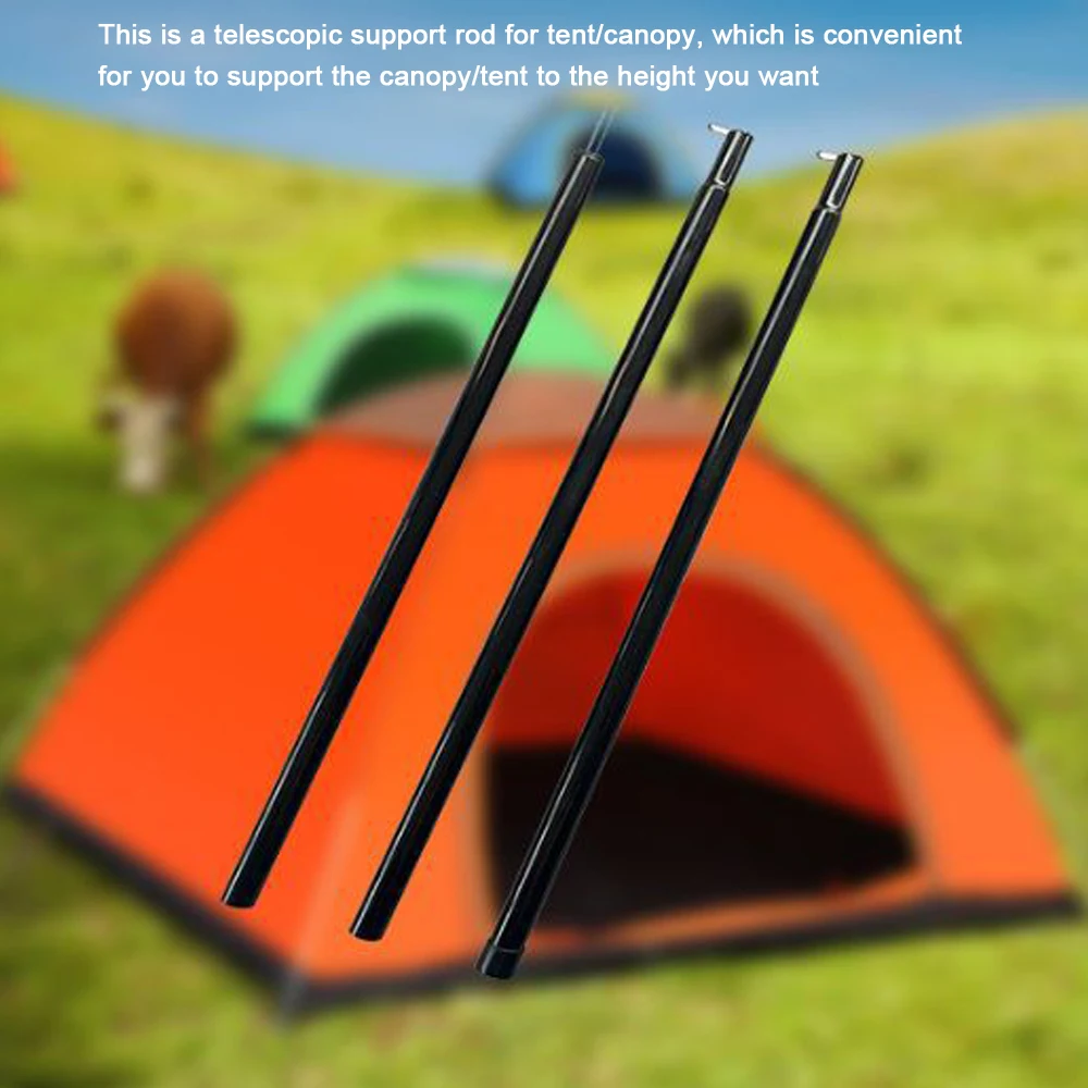 Tent Support Rod Beach Shelter Awning Poles Thicken Iron Canopy Support Rod Outdoor Camping Accessories for Tent Canopy