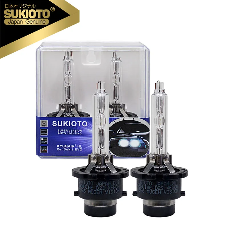 

2PCS GENUINE SUKIOTO JAPAN Super Vision D2S HID Headlights 35W 55W D2S D2R D4R D4S Xenon Bulb 12V D4S Car Xenon Headlamp Lights