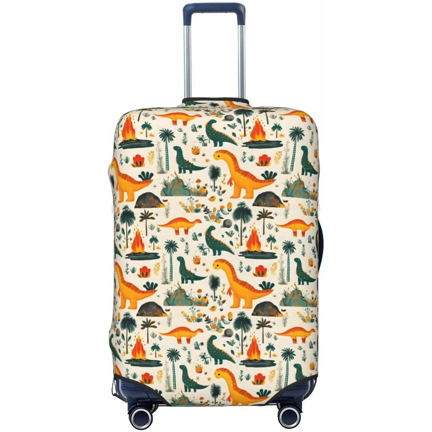 

Чехол для багажа с рисунком динозавра и джунглей, мягкий милый чехол для чемодана с принтом динозавра из мультфильма для багажа