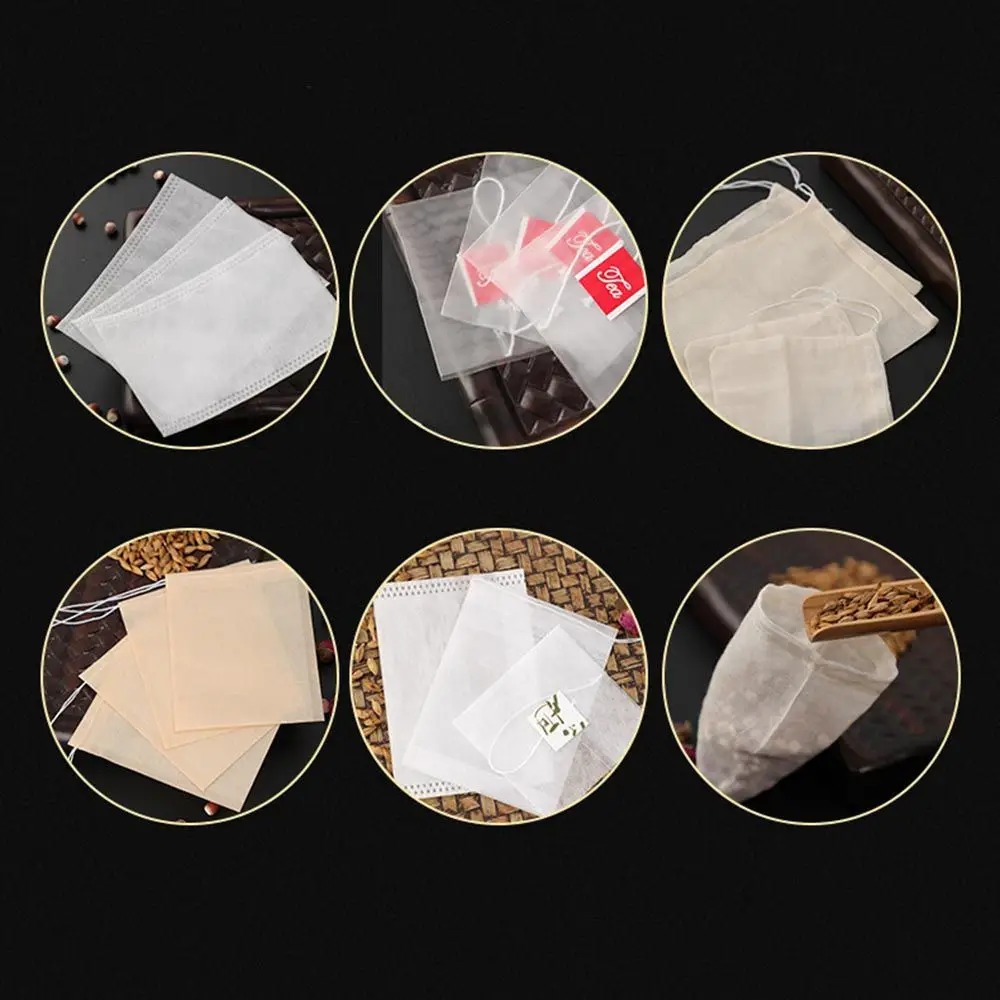 

Reusable Food Grade Portable Unbleached Tea Filter Drawstring Bags Cotton Pouch Sachet Bag Muslin Bag