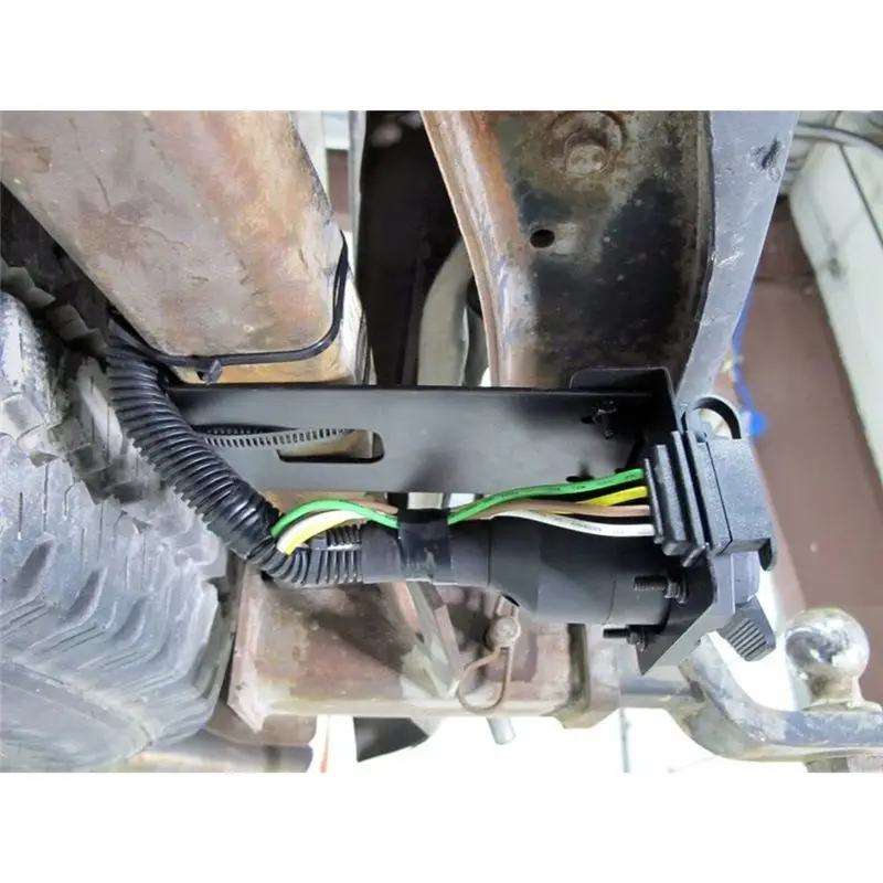 A19Q-4-Way Flat To 7-Way And 4-Way Flat Female Trailer Wiring Adapter Connector Kit, Adapt 4-Way Flat Vehicle-Side Socket