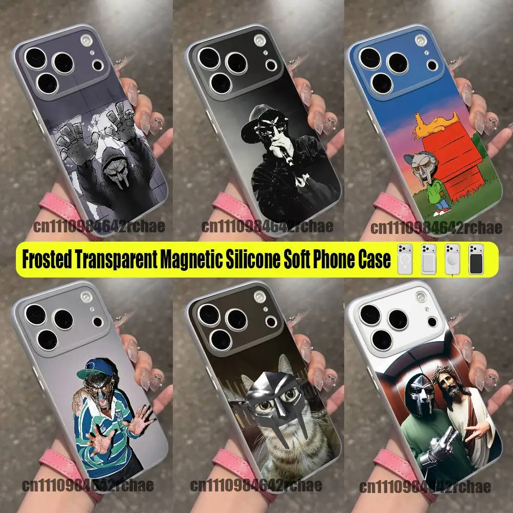 For MF DOOM Fanart Phone Case For iPhone 14 16 12 15 13 17 11 E Pro Max Plus Air Mini For Magsafe Magnetic Clear
