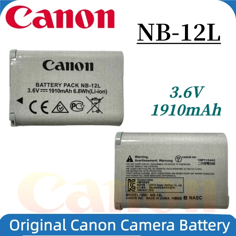 Original new NB-12L NB 12L NB12L Battery 1910mAh For Canon G1 X Mark II G1X Mark 2 for N100 N100 VIXIA mini X Camera battery