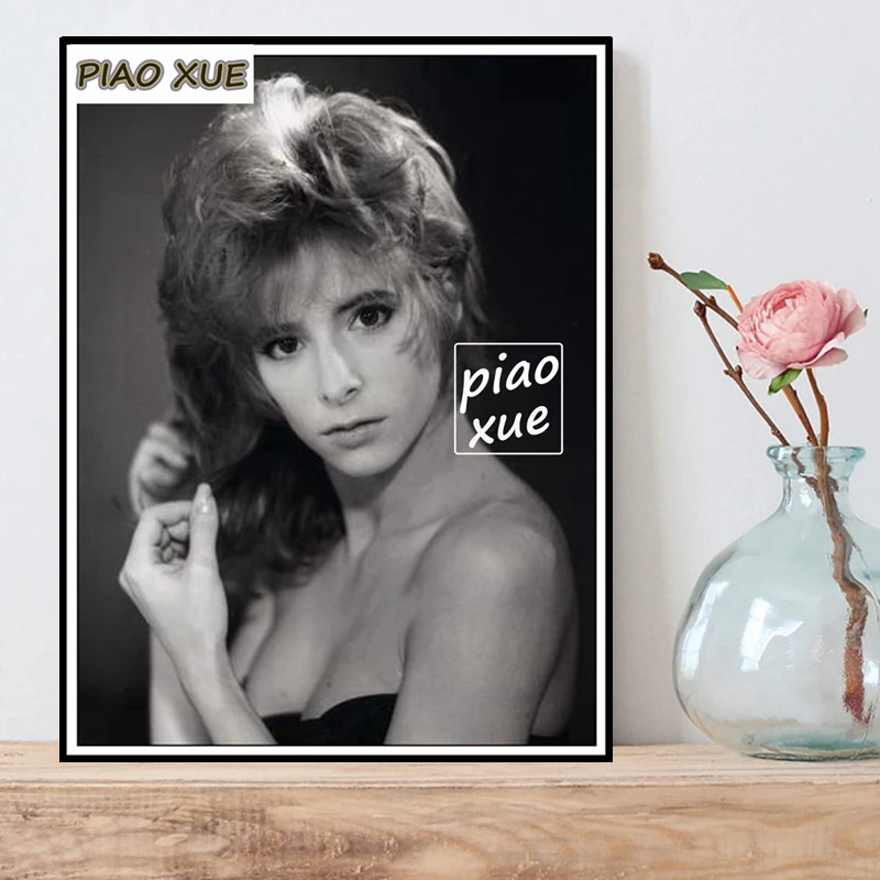 Classical Black And White Diamond Embroidery Mylene Farmer French Singer Picture Mosaic Painting Cross Stitch Kit Decor Gift