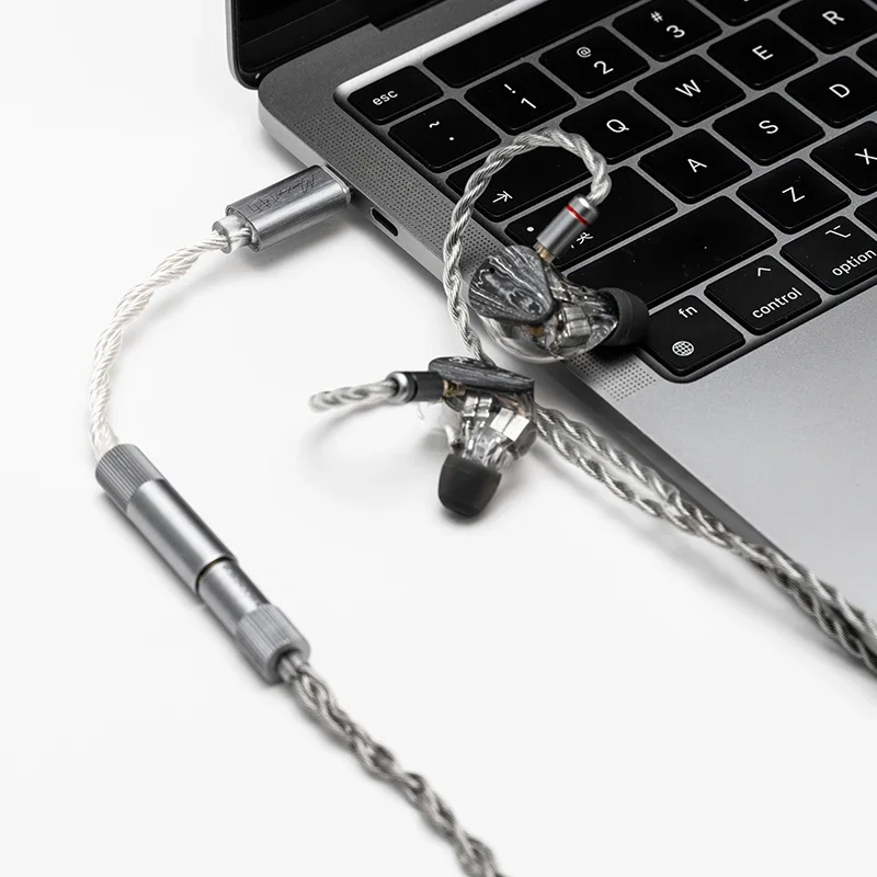 MOONDROP ECHO-B USB-C para 4.4mm totalmente balanceado portátil USB DAC AMP amplificador de fone de ouvido PCM32Bit/384kHz decodificação Harware