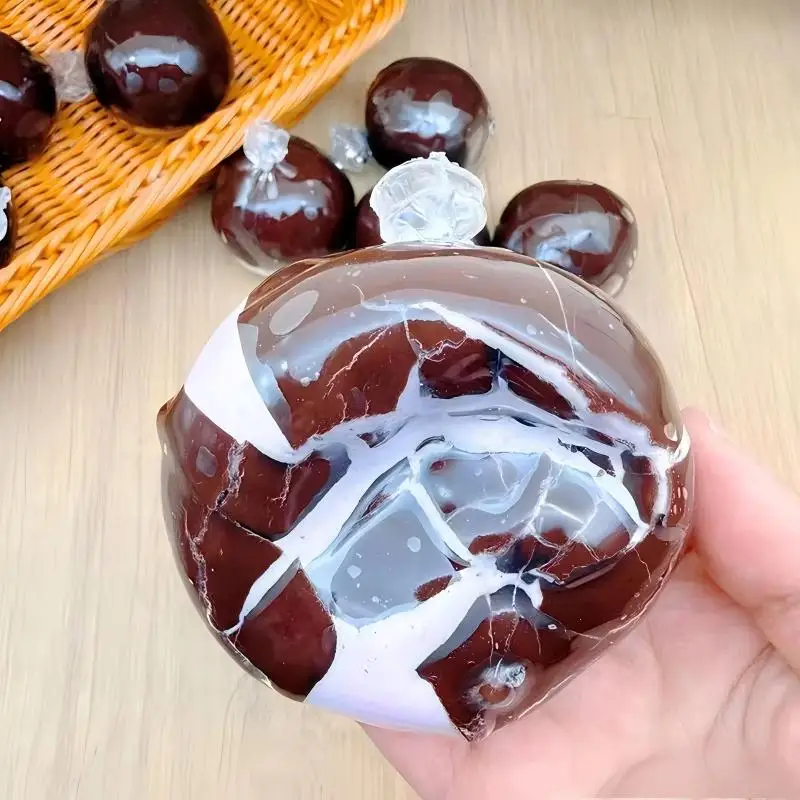 1-3 Stück Knisternde Wachsball-Fidget-Spielzeuge, Handgemachte Cantaloupe-Schokoladen-Quetschbälle, Anti-Stress Sensorisches Entspannungsspielzeug