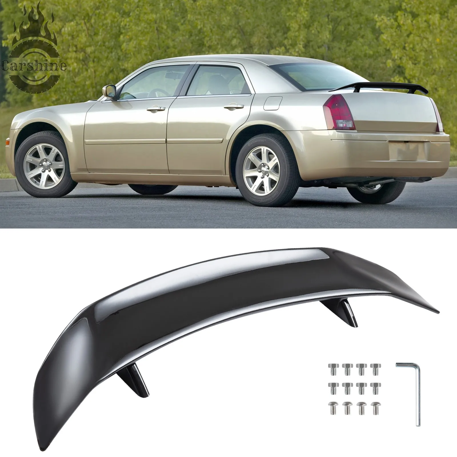 

Для Chrysler 300 Sedan: 47-дюймовый глянцевый черный задний спойлер в стиле GT для гоночных автомобилей