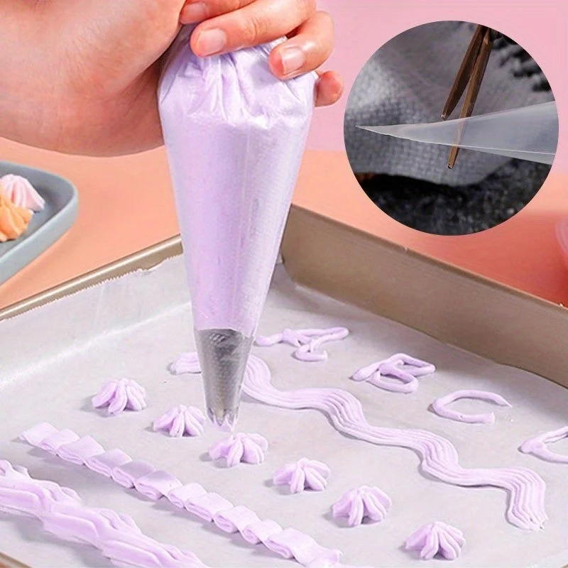 100 pce - Disposable Piping Bags Food Grade Thickened Anti-Burst Pastry Bags for Cake Cookie Decorating view 3