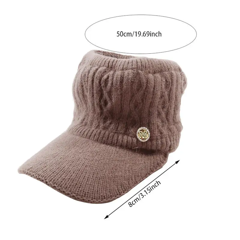 Women's Hats 2024 New Autumn Winter Hot Rabbit Knitted Hats Outdoor Sports Golf Tail Horse Cap Baseball Visor Caps